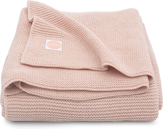 Foto: Jollein deken ledikant basic knit 100x150cm dekentje baby pale pink