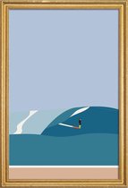 JUNIQE - Poster met houten lijst Fornøjelse Surf No. 03 -40x60