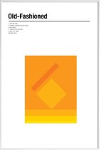 JUNIQE - Poster in kunststof lijst Old Fashioned - minimalistisch