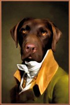 JUNIQE - Poster met kunststof lijst Teun -20x30 /Bruin