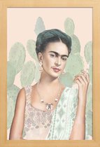 JUNIQE - Poster met houten lijst Couture Mexicaine -13x18 /Groen &