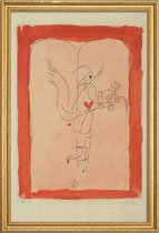JUNIQE - Poster met houten lijst Klee - A Guardian Angel Serves a