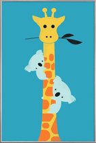 JUNIQE - Poster met kunststof lijst I'll Be Your Tree -13x18 /Blauw &