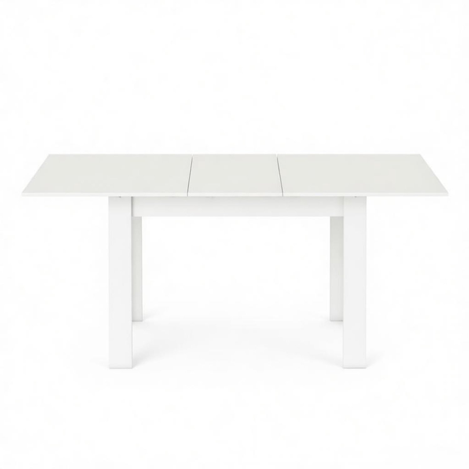 SONNENH Uitschuifbare eettafel met opklapbaar tussenblad - MDF - 140 tot 180 cm - Wit
