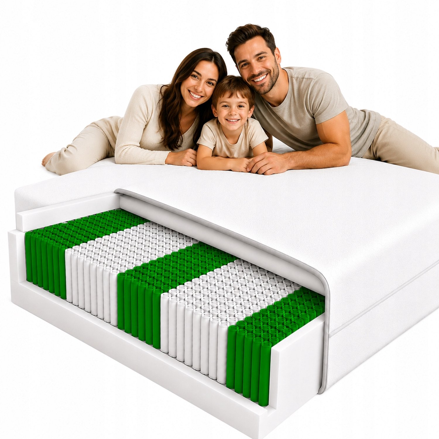 MATERACE Z GÓR Multipocket Matras H2 80x190cm - 19cm Hoog, 7 Zones, T25 Schuim