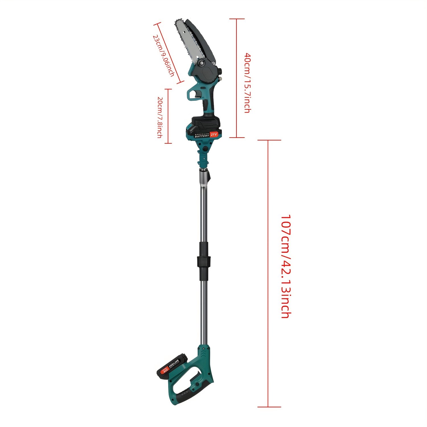 Elektrische Kettingzaag Telescopisch - 6 Inch Zaagblad - 2-in-1 Takzaag - Met 2 Accu's - Draadloos Snoeigereedschap - Tuingereedschap