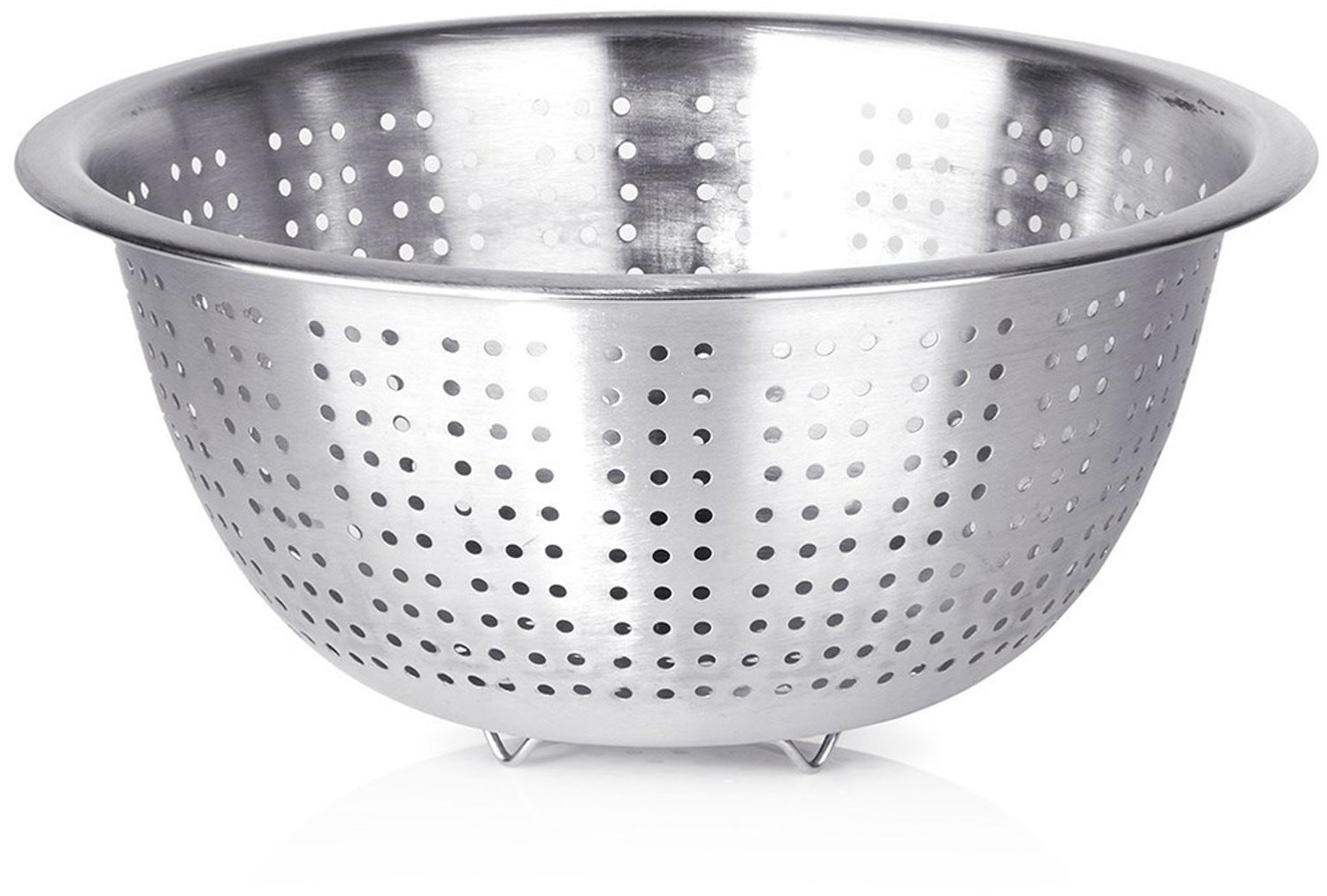 RVS Vergiet Kom 24cm met Poten - Keukengerei voor Vruchten en Pasta