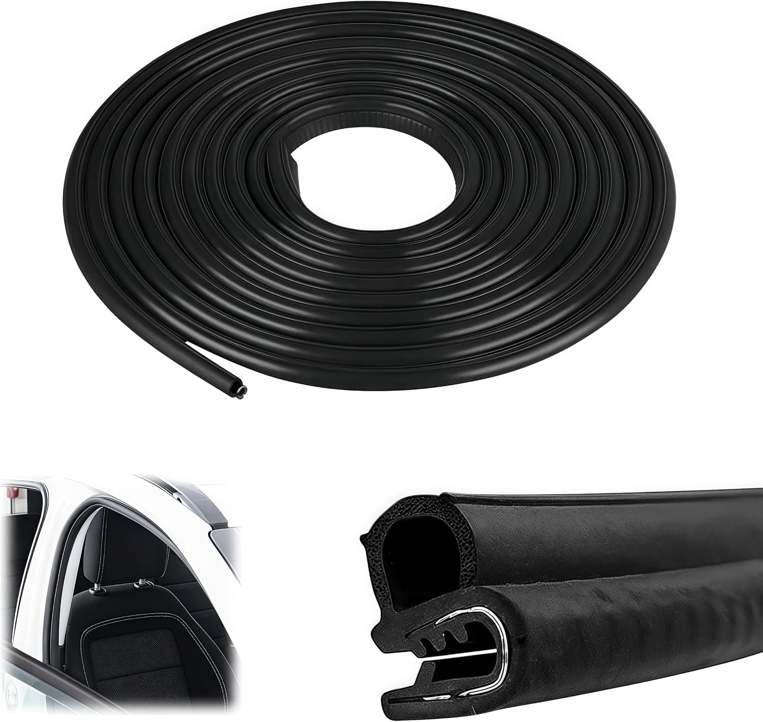 Door Seal, 6m Universal Sealing Profile, Rubber Seal, Trunk Seal for Cars, Boats, Motorhomes, Door Seal, Car, Trucks - ShopVlot