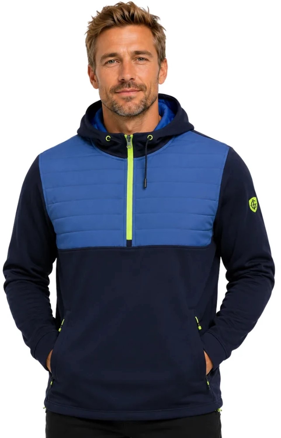 Island Padded Technical Heren Hoodie Blauw