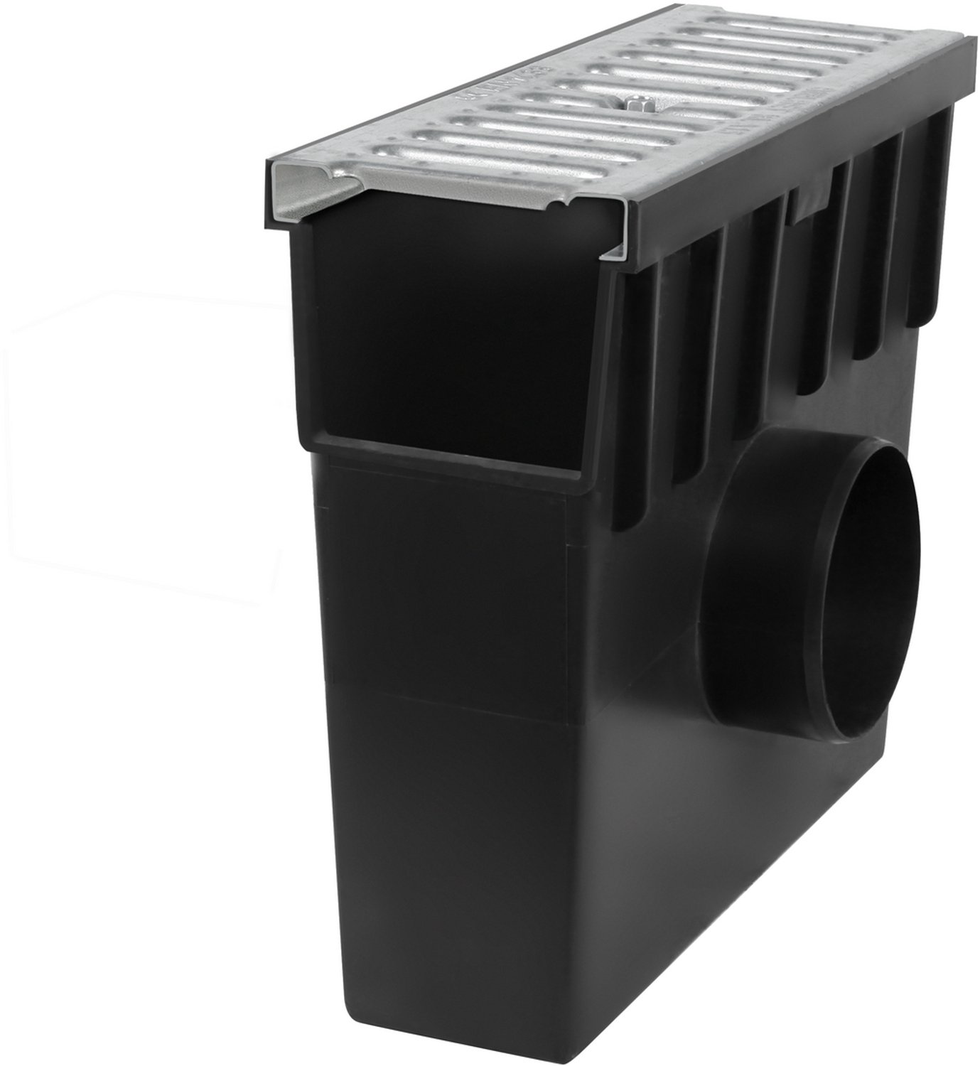 Wovar Verzamelput Verzinkt 333 x 130 x 280 mm voor Lijngoot 105 mm Hoog | Afvoergoot