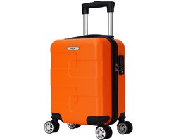 Trolley ADC Handbagage koffer 40x30x20 cm onder de stoel – 20 L – 2,3 kg – Harde ABS trolley met 4 afneembare wielen – Oranje