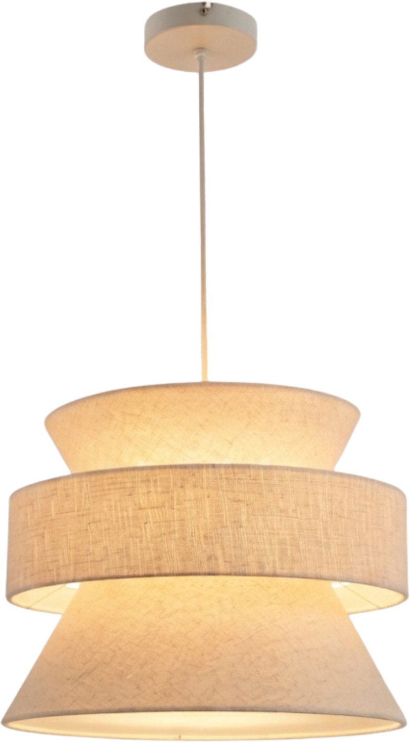 Chericoni Scarlisa Hanglamp - 1-lichts - Ø40 cm - Beige - Katoen