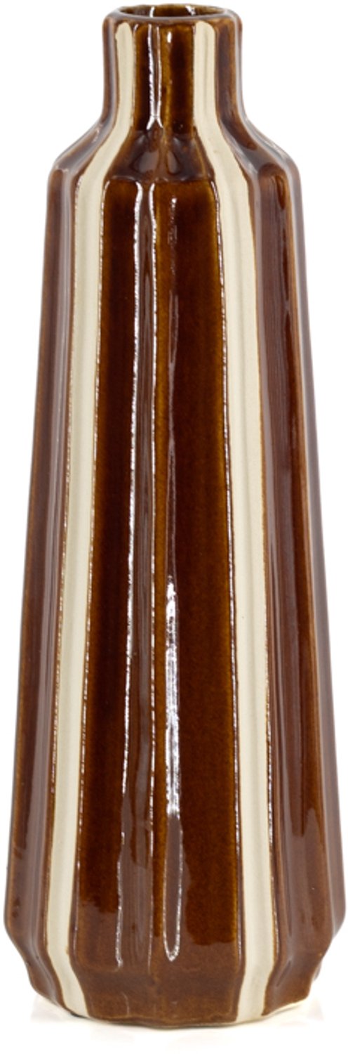 Aardewerk vaas Strea S bruin beige