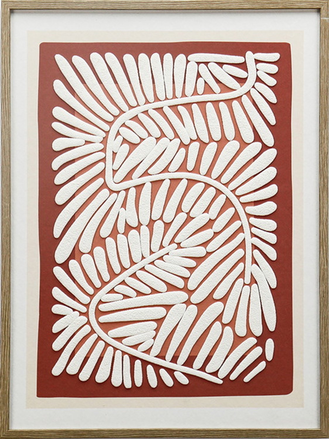 Schilderij flower met relief 45x60cm