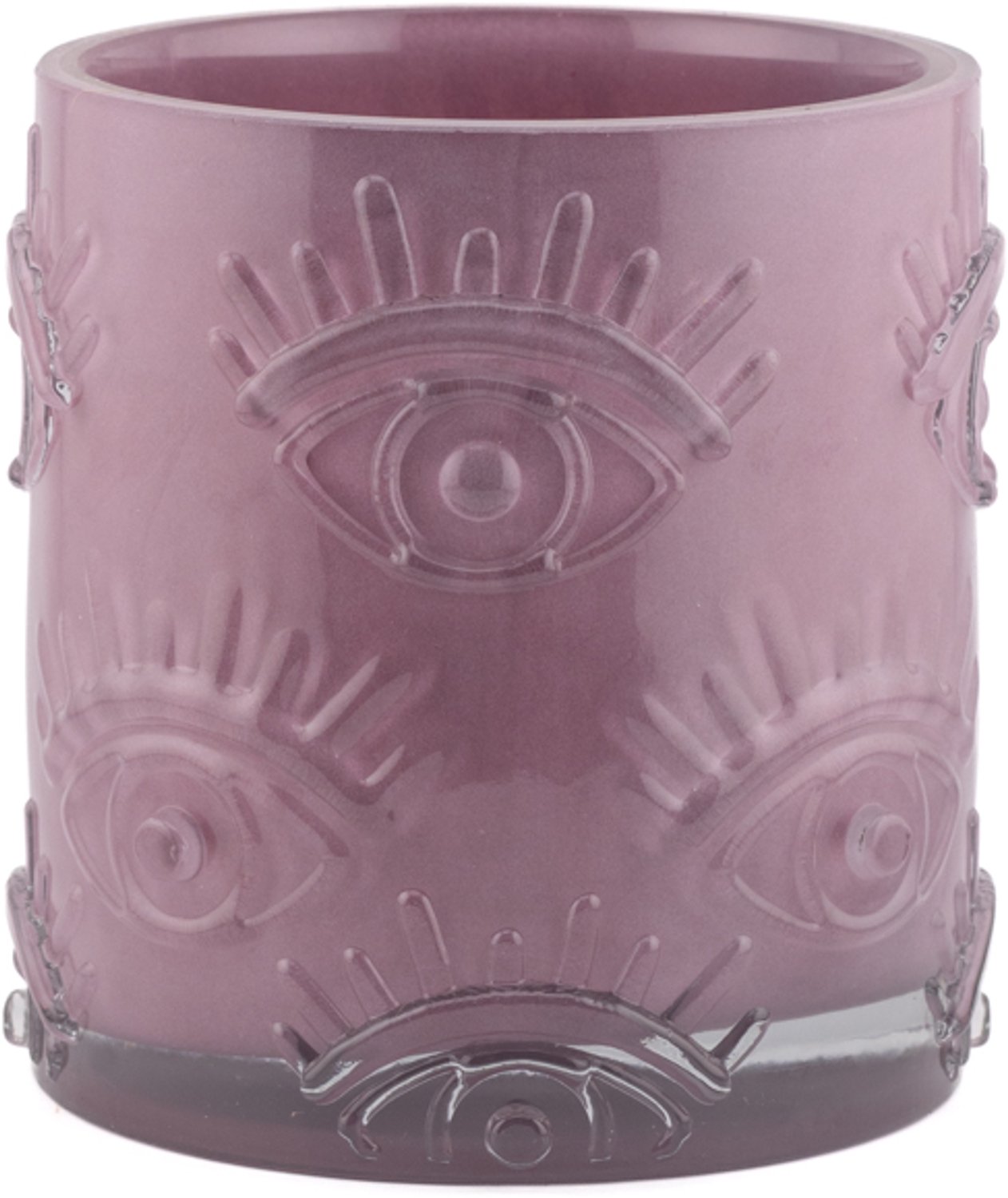 Glazen vaas eyes burgundy