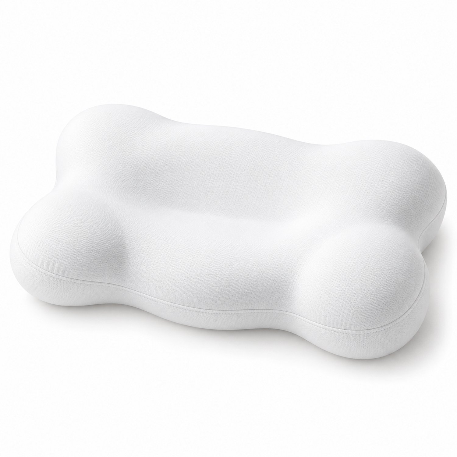 VHV Traagschuim hoofdkussen - Ergonomisch kussen voor neksteun - Cloud kussen - Slaapkussen - Geheugenschuim - 60x30x10 cm - Wit