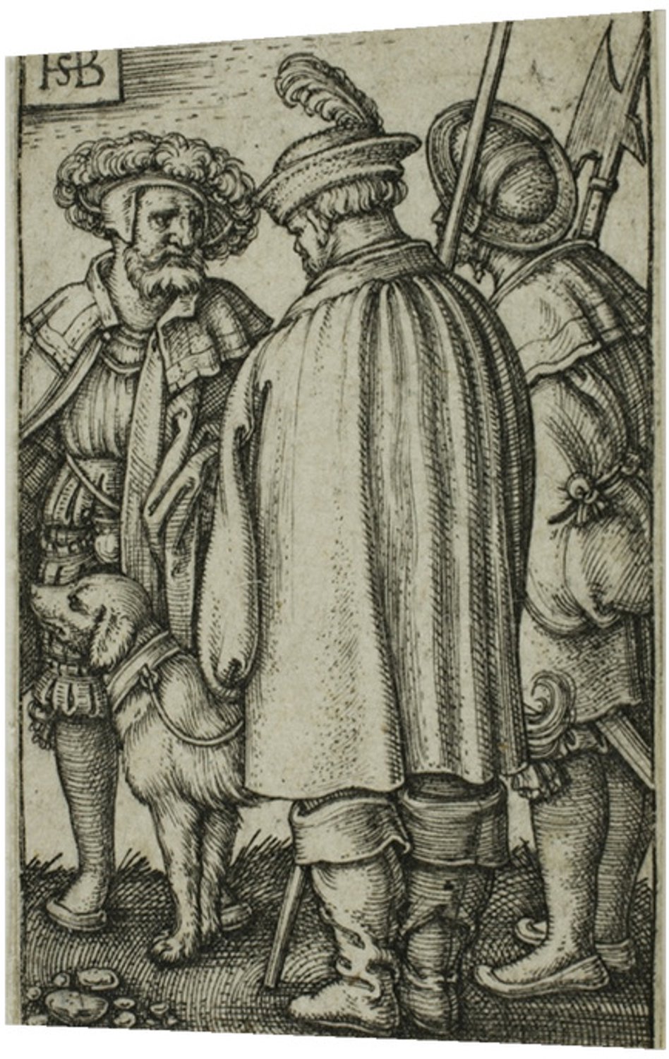 Printen.eu Poster - Three Soldiers and a Dog - 21 x 29.7 cm Multicolor