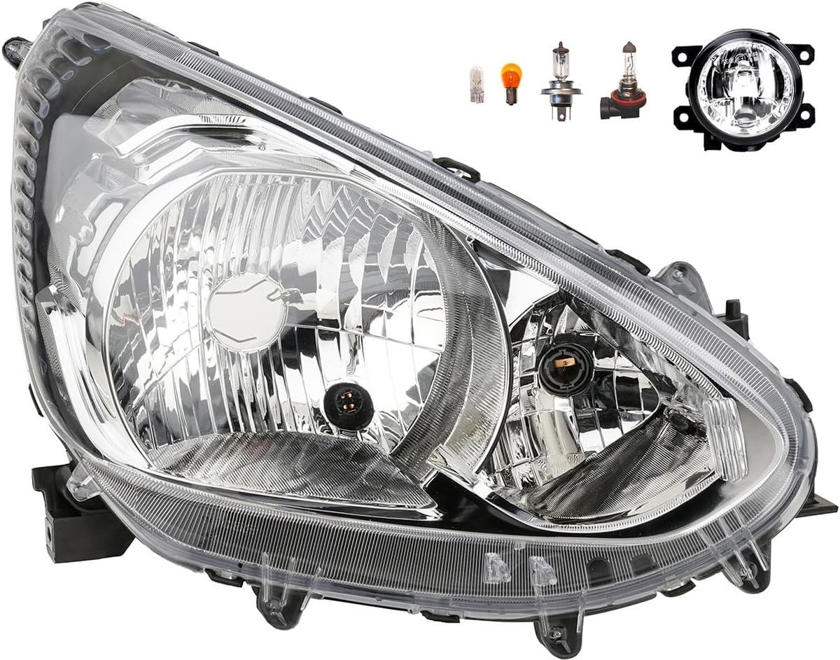 Koplamp halogeen front geschikt voor Mitsubishi Space Star 12 12-20 H4 rechts + mistlampen + lamp