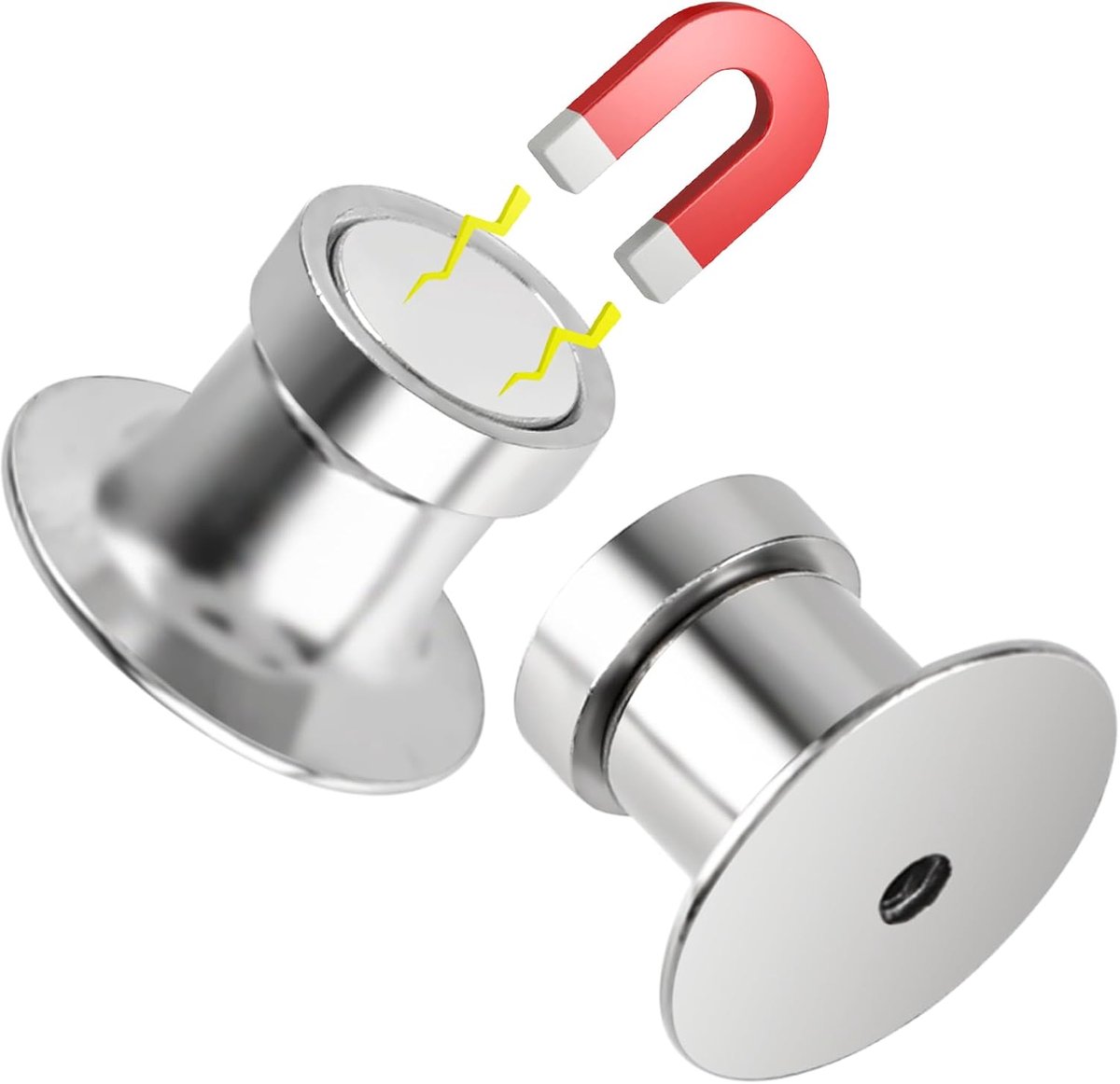 15 Stuks Magnetische Pin-Backs - Afsluitbare Houder, Metalen Sloten, Vervangende en Converteerbare Sluitingen voor Emaille Sieraden