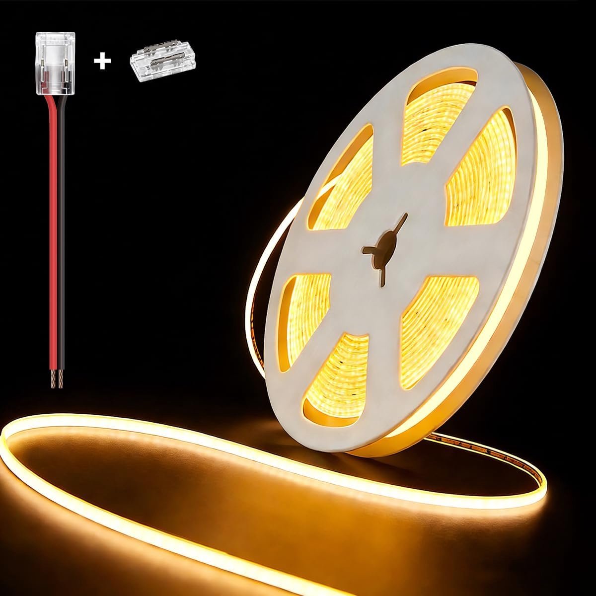 24 V LED-strip COB warm wit 2700K 10 m 400LED/m CRI90+ dimbaar sticker Striscia Strip licht