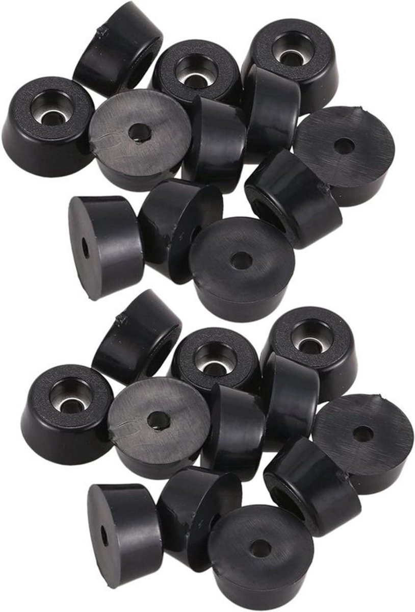 Rubberen Voetjes - Meubeldoppen Antislip - Meubels Stabiliseren - Anti-slip Rubber - 22mm x 10mm 24 Stuks - Zwart