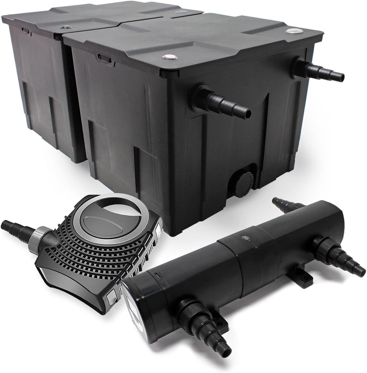 set 60.000 l SuperEco vijverpomp 80 W UVC-unit 24 W