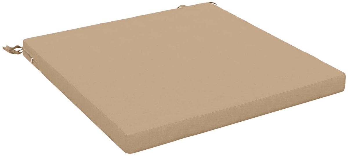 vidaXL Zitkussens - SOEST - 100% - Polyester - Zand - 70 - x - 70 - x - 5 - cm