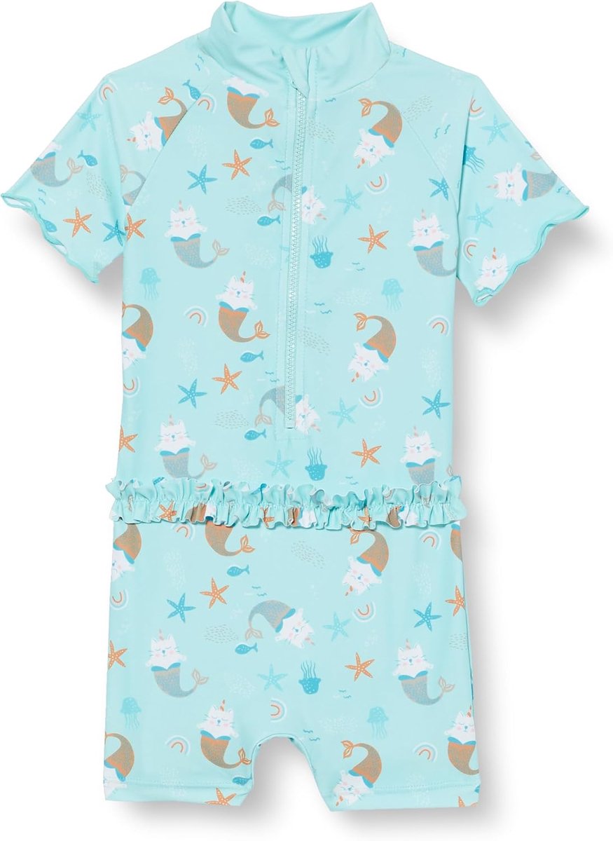 Uniseks kinderen UV-bescherming eendelig badpak zwempak zwemkleding badkleding, Eenhoornzekat, 110-116