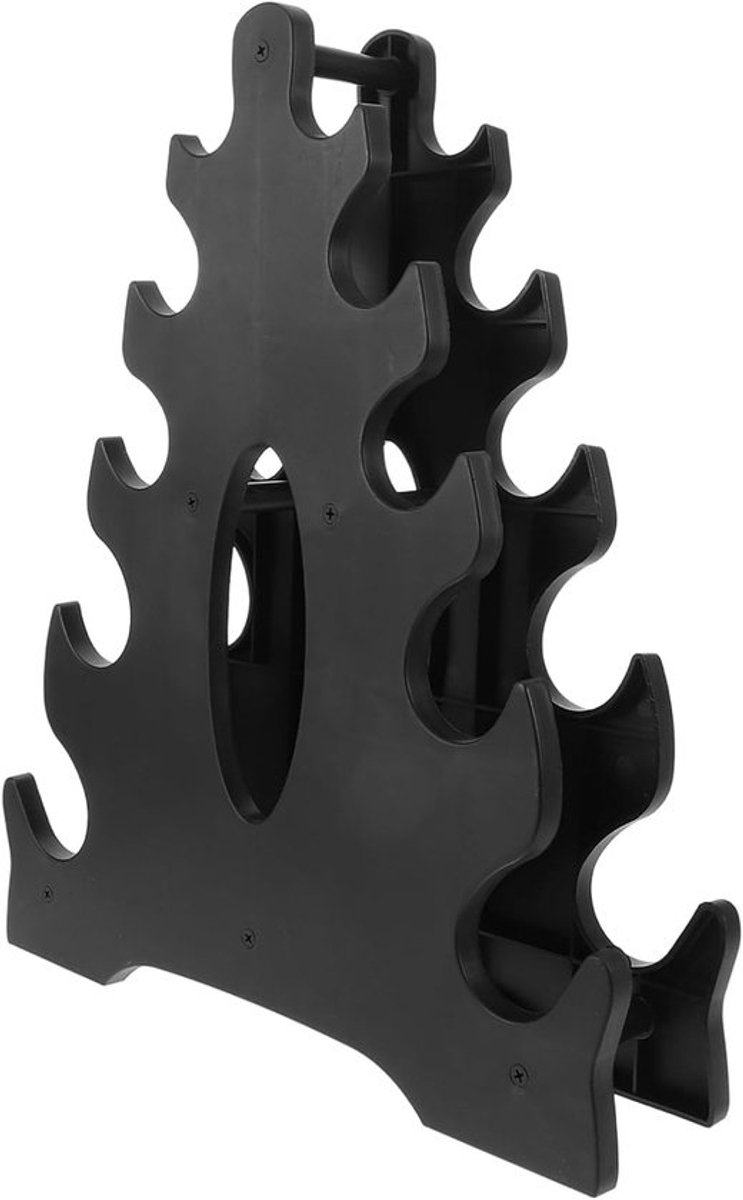 Halterrek Stand - Gewichten Organizer - Kracht Training - Compact PVC Ontwerp - 43x38x2.5cm - Zwart