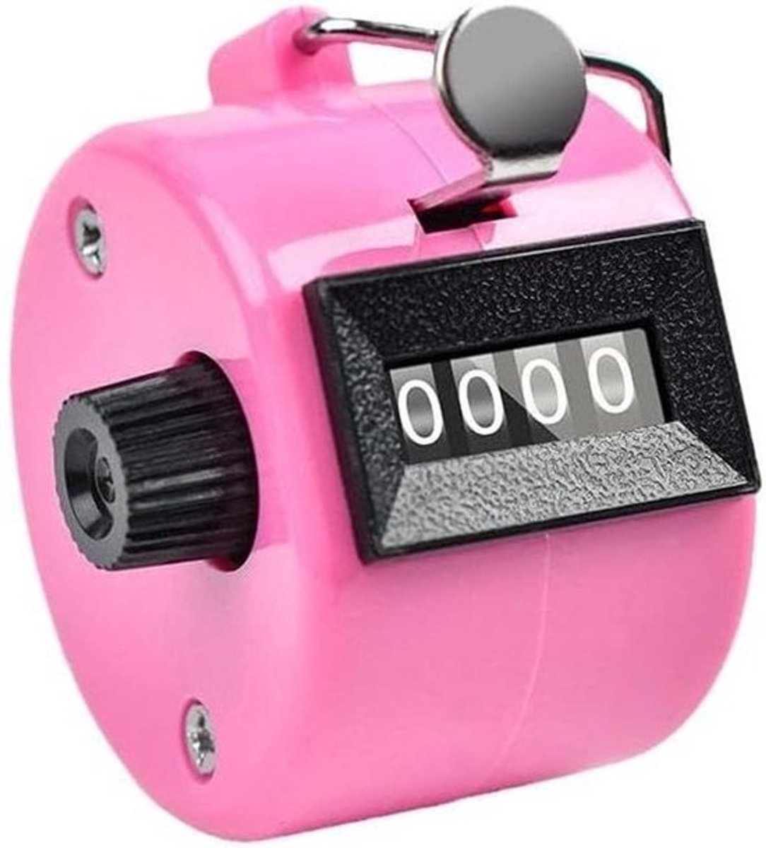 Klikkerteller - Handteller Telteller - Activiteiten Tellen - Mechanisch Ontwerp - 5.5 cm - Roze