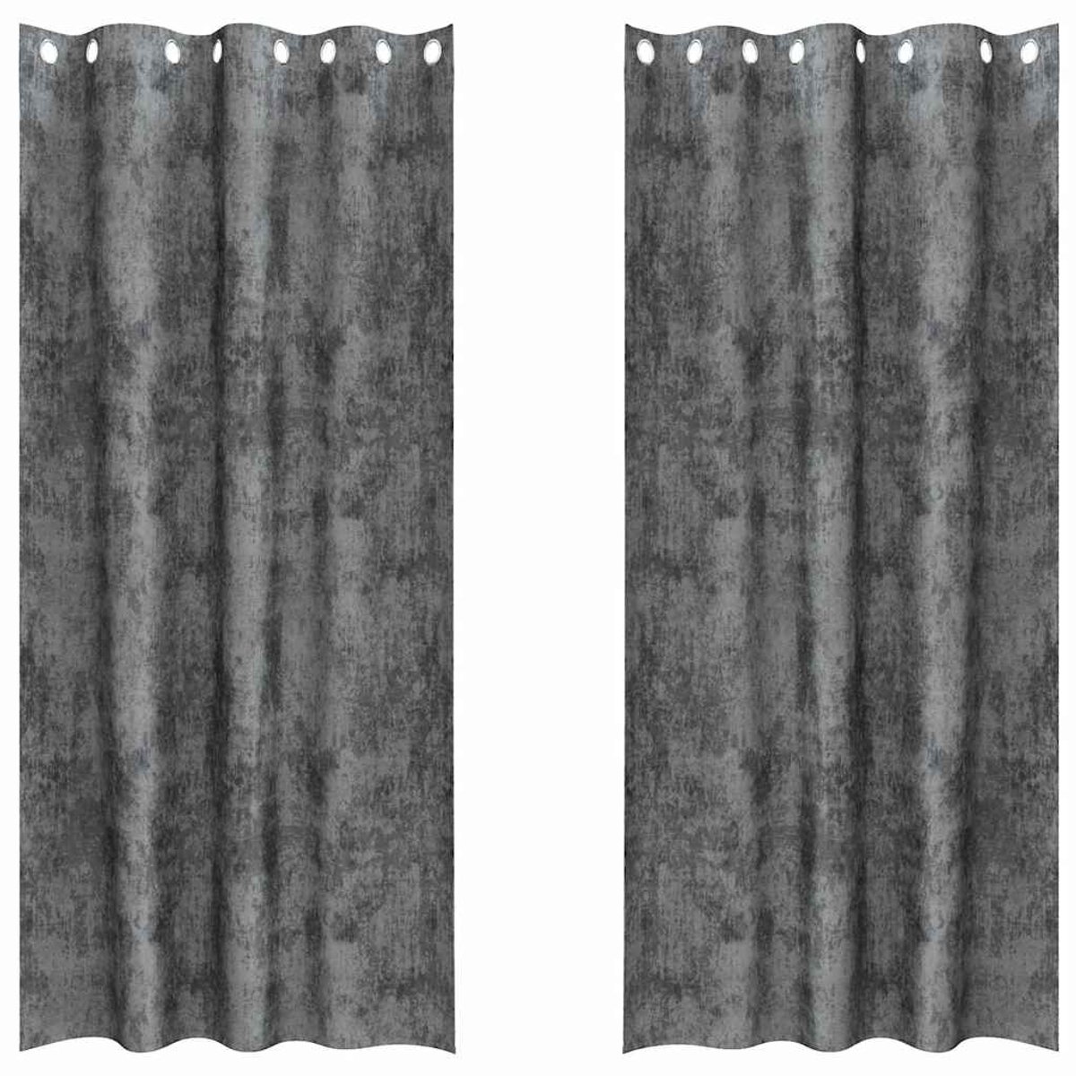 vidaXL - Velvet - Gordijnen - 2 - st - Grijs - 260 - x - 140 - cm - Fluweel