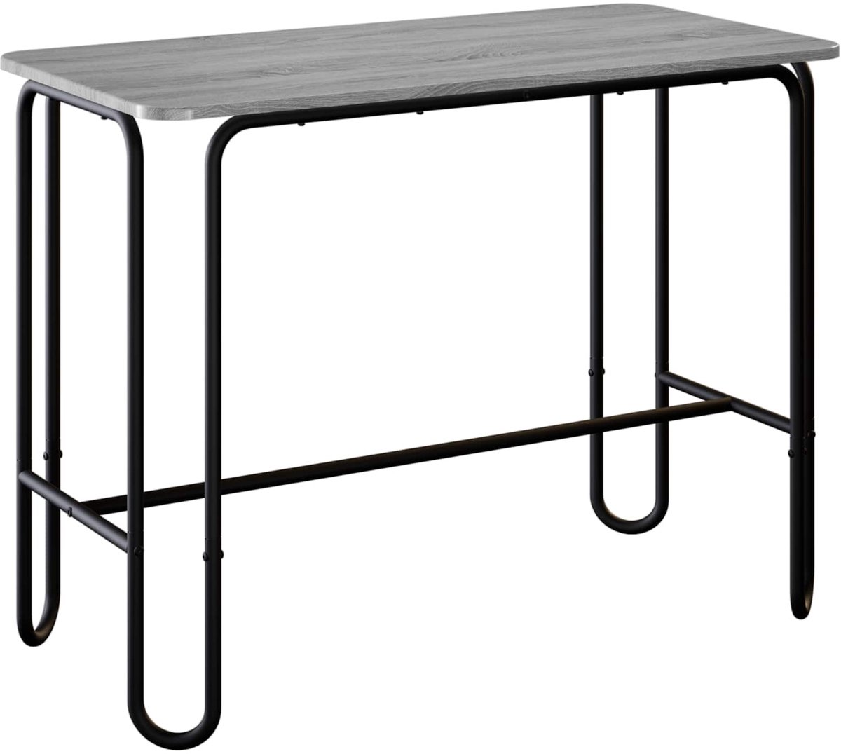 vidaXL Eettafel - 100 - x - 50 - x - 75 - cm - Bewerkt - hout - Grijs - Sonoma - Rechthoekig