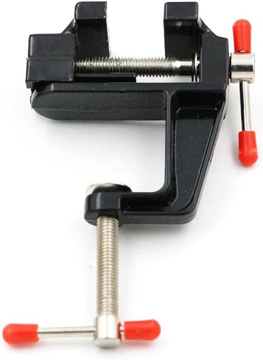 Dailygoods- Bankhamer Compact - Tafelvice - Aluminium Legering - Handmatig Gebruik - 30mm Klem - 154g Lichtgewicht