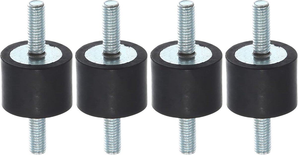 Dailygoods- Anti-Trillingsrubber 4 Stuks - Rubberbevestigingen - Geluidsreductie - Trillingsisolatoren - 20x15mm - Duurzaam Materiaal - Isolator