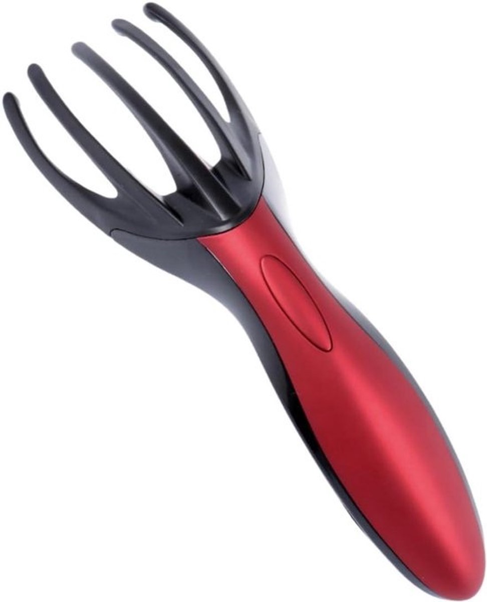 Elektrische Hoofdmassager - Hoofdhuid Stimulator - Stress Verlichten - Trillingsmassage - 212 cm - Rood