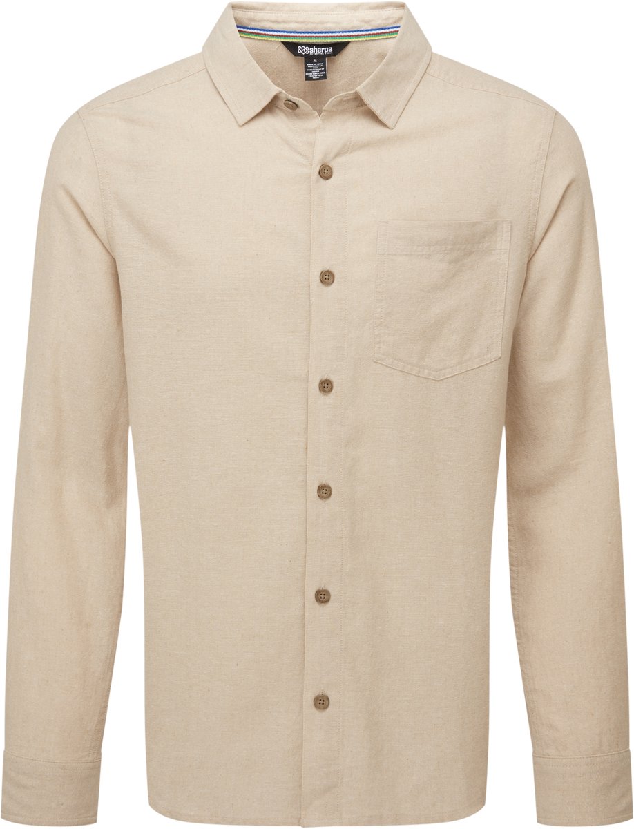 Sherpa Adventure Gear Daha Overhemd met Lange Mouw Bardiya Zand Beige