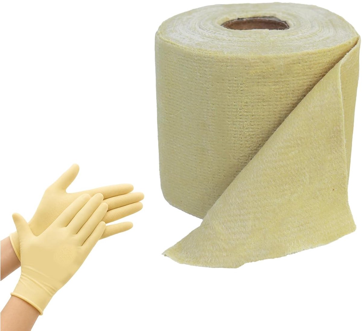 Olietape op petrolaat-basis, corrosiebestendig, buisbescherming voor aardverbinders, diepe grondstaven, stalen buizen, flensventielen (100 mm x 10 m)