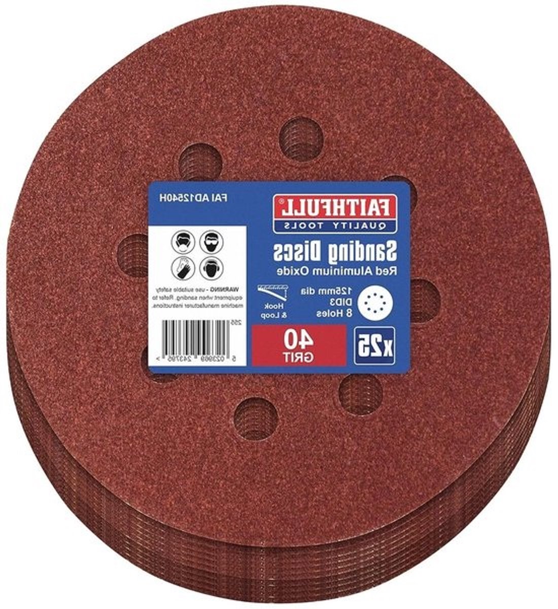 Slijpschijven Aluminiumoxide - Schuurschijven Perforatie - Metaal Bewerken - Medium Korrel - 125 mm 25 Stuks - Bruin