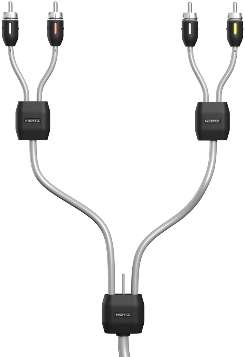 Hertz 4-kanaals RCA-kabel 400 cm, plus remote kabel - HMLC4 13