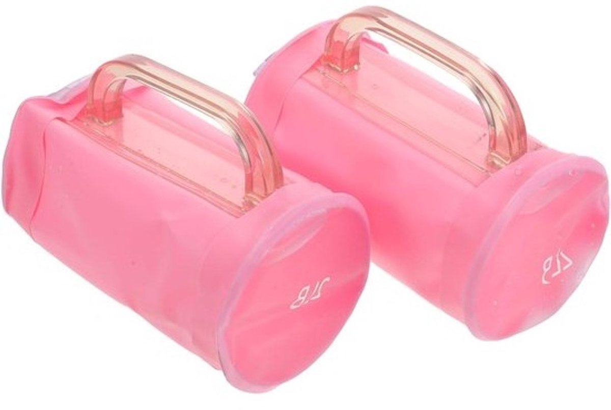 Watergevulde Dumbbells - Verstelbare Fitnessgewichten - Thuisgym - Lichtgewicht en Draagbaar - 15 x 13 x 10 cm - Roze