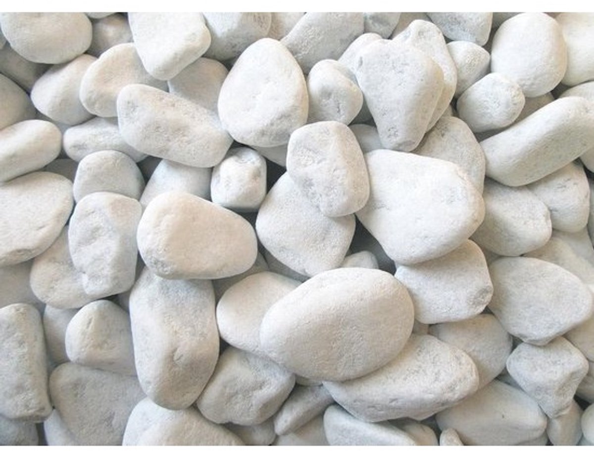 Decoratief Marmergrind Wit Carrara - Siergrind voor Tuin en Decoratie (25-40 mm)