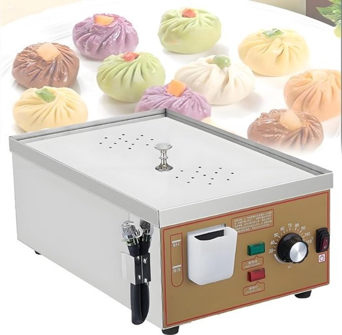 Elektrische Stoomkoker - Dim Sum Maker - Commercieel Koken - Droogkookalarm Watertekort - 48x29x20 CM