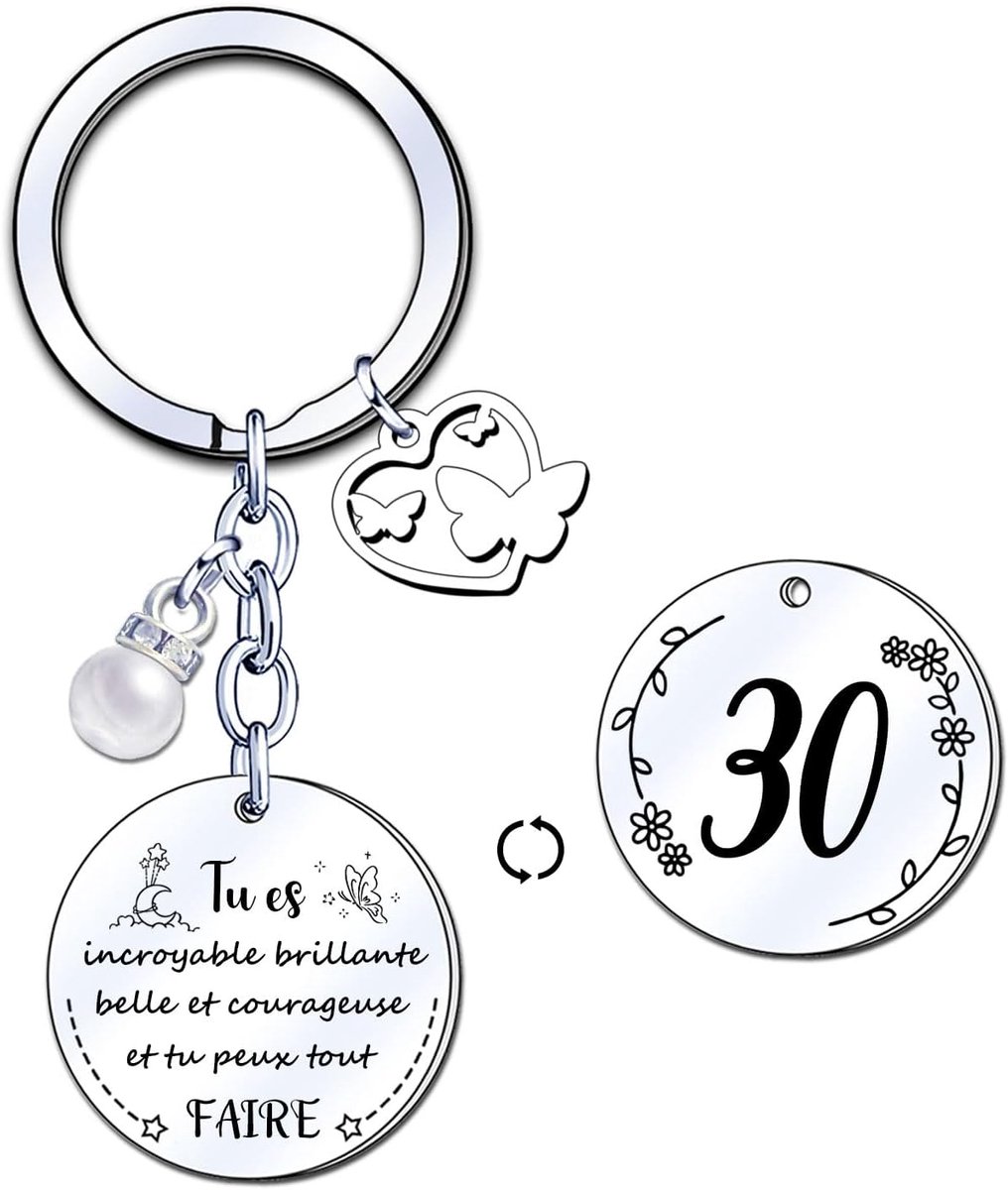 sleutelhanger verjaardag sieraden 10 jaar 16 jaar 18 jaar 21 jaar leeftijd charme inspiratie sleutelhanger cadeau voor vrouwen, moeder, dochter, grootmoeder, zus, vrienden en familie