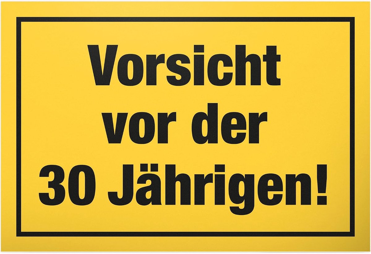 Wees voorzichtig voor de 30 jaar, plastic bord - cadeau 30 verjaardag vrouwen, cadeau-idee verjaardagscadeau driemisten, verjaardagsdeco/partydeco/feestaccessoires/verjaardagskaart