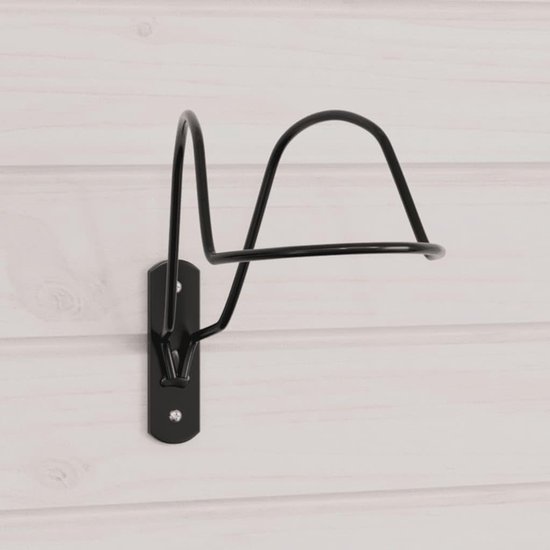 Wandhouder voor rijhelm van robuust staal, ruimtebesparende helmhouder voor rijstal, garage en zadelkamer, zwart Wandhouder voor rijhelm van robuust staal, ruimtebesparende helmhouder voor rijstal, garage en zadelkamer, zwart