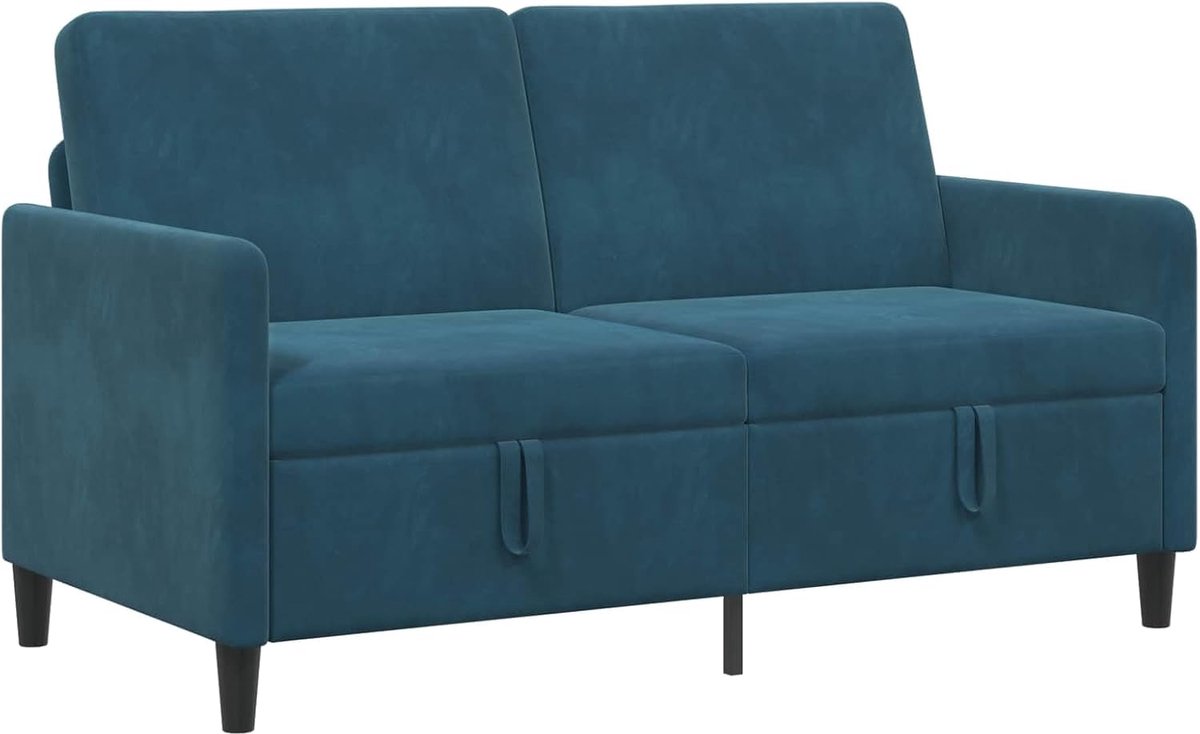 Sofa met opbergruimte, blauw, 152 x 78 x 87 cm, polyester
