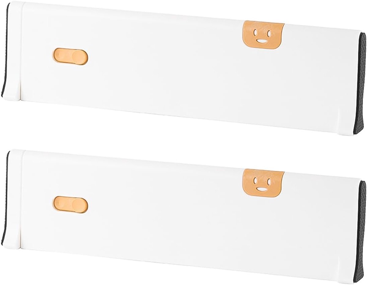 2 stuks verstelbare ladeverdelers organizer, uitbreidbare ladeverdelers voor slaapkamer/badkamer/keuken/kantoor (oranje)