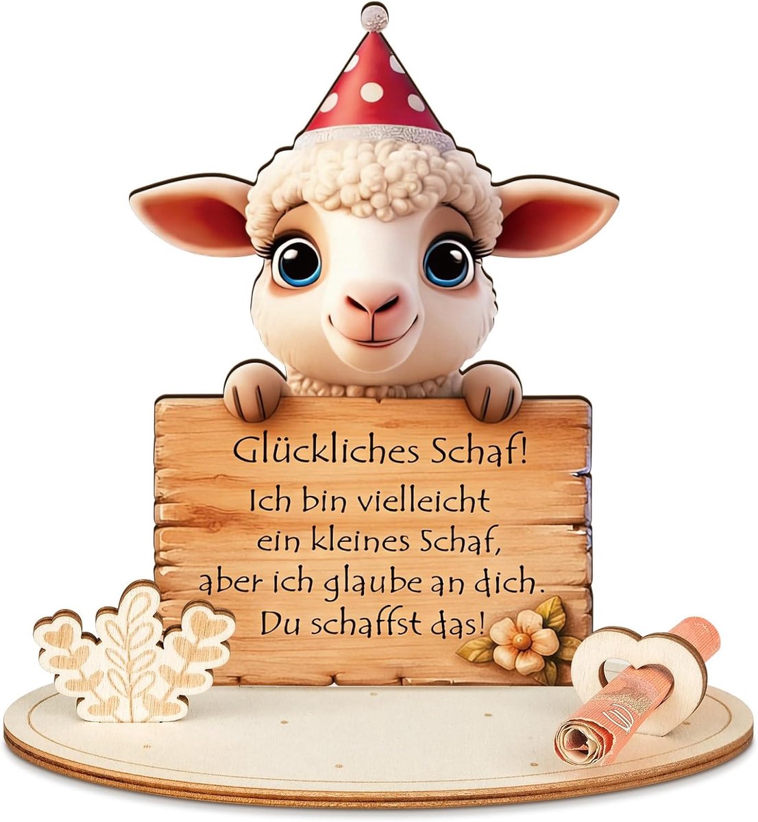 Schaap, origineel schaap houten geldcadeau, creatief geldgeschenk hout, moedermaker cadeau, goede verbetering geldcadeau, cadeau-idee mannen, vrouwen