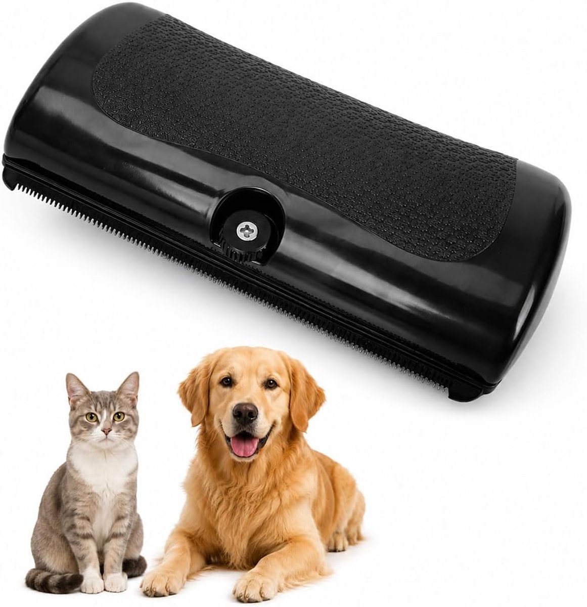 Care Brush, ondervachtborstel, verwisselbaar metalen lemmet, voor kort en gemiddeld haar, ontharingsgereedschap voor honden