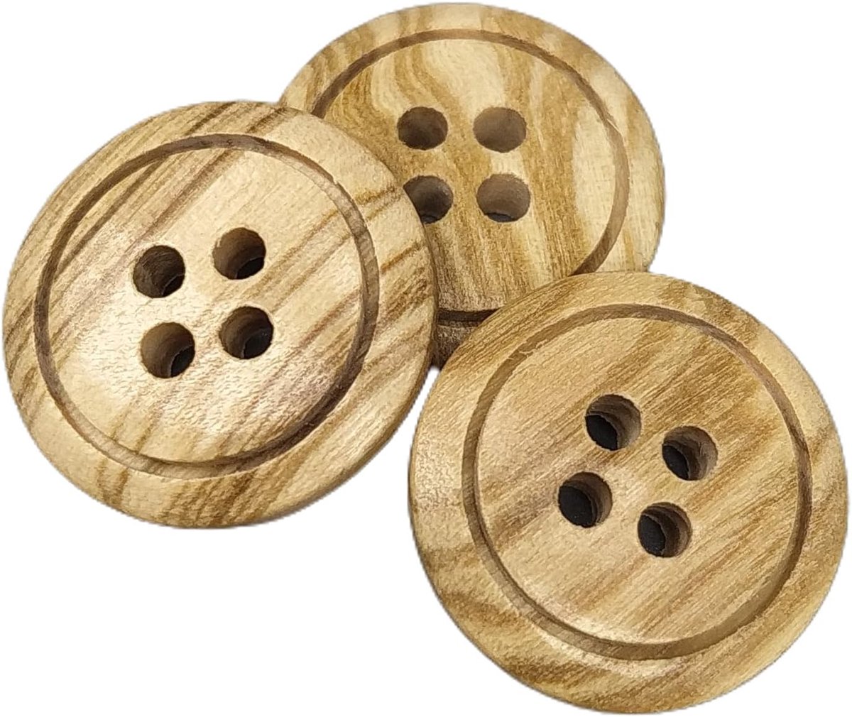 Knopen - 4 gaten - 5 maten (12, 15, 18, 20 en 25 mm) - Vervaardigd en verzonden uit Spanje